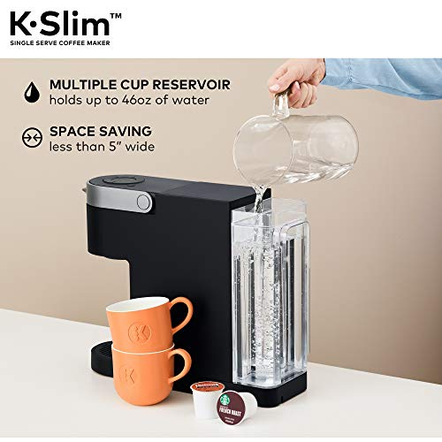 Keurig K-Slim Single Serve K-Cup Pod Coffee Maker, Multistream Technology, 3 Brew Sizes, Slim and Sleek Design, 46oz Removable Reservoir, Black by Keurig - Image 6