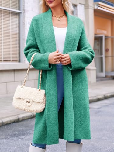 Image of Saodimallsu Womens Long Cardigan Sweaters Chunky Open Front Oversized Slouchy Knit Fall Trendy Coatigan Jackets