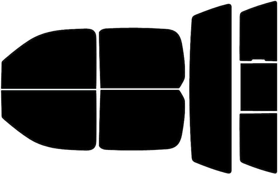 Rvinyl Window Tint Kit Compatible with Chevrolet Silverado 2007-2013 4 Door - Black 5% - Single Ply No Bubble Film - Do it Yourself Vehicle Complete Precut Kit