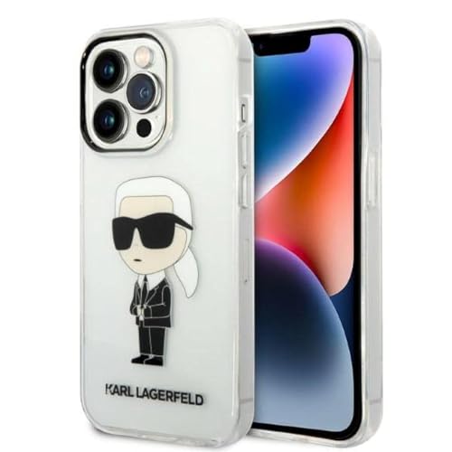 Karl Lagerfeld KLHCP14LHNIKTCT Coque Rigide Transparente pour iPhone 14 Pro 6,1"