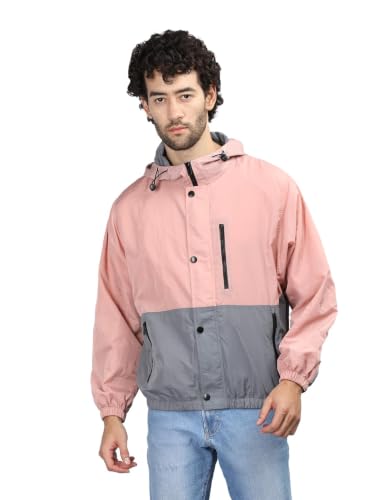 Image of CHKOKKO Sunscreen Jacket for Men Windcheater Hooded Zipper Sports Jacket | UV Protection | Sun Protective | Lightweight Water Resistant | Riding Biker | Outdoor Travel Gym Running