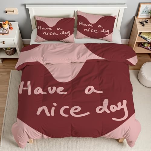 Parure de Lit Rose 220x240 idéale pour des nuits de couette cocooning en amoureux