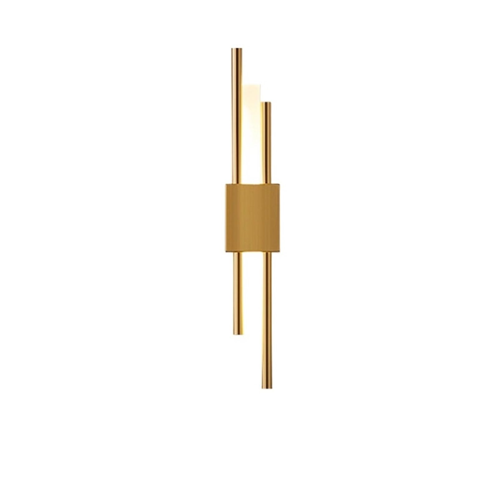 CUDTAPI Modern LED Wall Lamp Copper Line Pipe Acrylic Lampshade Indoor Wall Sconces Lighting For Bedroom Hallway Living Room Decor Light(3500-5500K,Gold left)