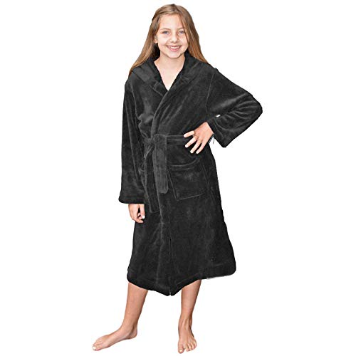 HOMELEVEL Bademantel für Kinder Jungen und Mädchen - Kinder Bademantel für Mädchen und Jungs - Kinderbademantel aus Korallenvlies - Kinderbademantel Junge Kuschelfleece