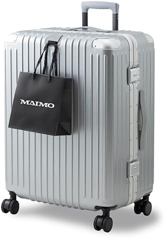 （17:30時点） [MAIMO] スーツケース Lサイズ【 アルミフレーム × ストッパー付きキャスターで、より、スマートな旅を】 静音 大容量 TSAロック 日本企業 交換用スペアキャスター入り キャリーケース GranFrame M11 マイモ