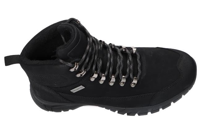 CY123 OCIEPLANE TRAPERY TREKKINGI BUTY ZIMOWE SKÓRZANE MĘSKIE BK 44