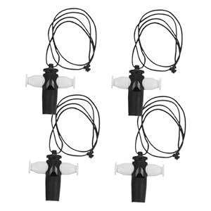 Imikeya 4er Set Samba Pfeifen Schwarz/Weiß