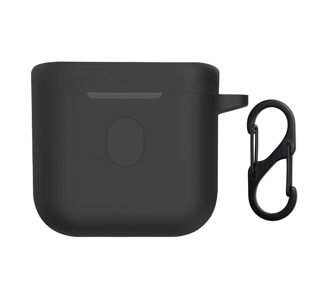 FESTARCReplacement Case Compatible With Bowers & Wilkins PI7 S2, Soft Silicone Earbuds Cover Skin With Clip Hook (Black)