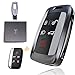 Funda Llave para Land Rover, 5 Botones Carcasa de Llave de Coche, Cáscara de Aleación de Zinc con Llavero, Compatible con Range Rover Sport Discovery Evoque Jaguar XE XF XJ LR4