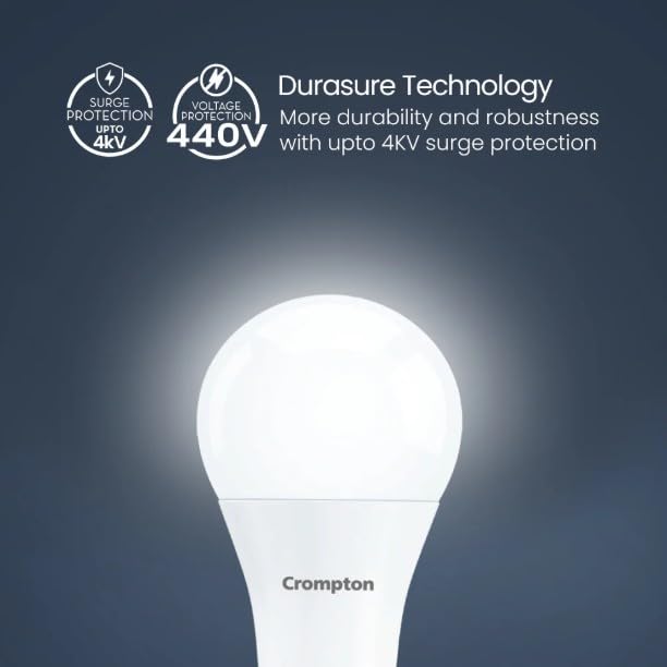 Image of Crompton LED Lamp | 18W | Cool Day Light | B22 Base | Energy Efficient & Long Life | 6500 Kelvin | for Home & Office| 1 year Warranty | Pack of 1