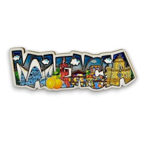 BDM - Imán Nevera Valencia | Diseño de Cerámica 3D| Ciudad de Las Artes y Ciencias y Miguelete | Recuerdo de España - Modelo 2 | Ya disponible en tu tienda friki favorita! En mundofriki.es!