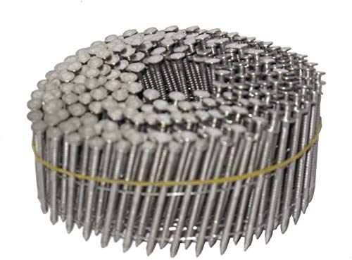 NailPro 1-1/2 Inch by 0.093 - Ring Shank Siding Nail - 15 Degree Wire Coil - Stainless Steel - 3600 pc. / CTN