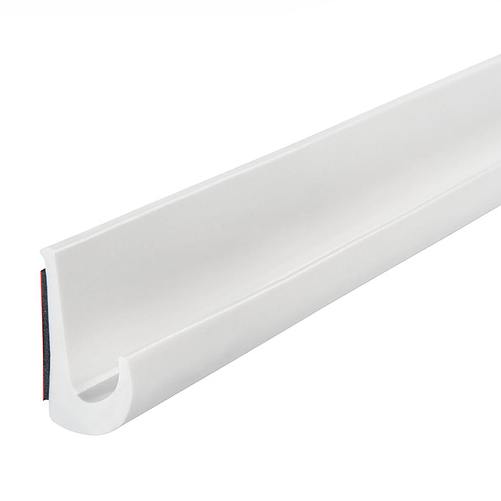 Inscrip RV Rain Gutter, Self-Adhesive J-Shape PVC RV Rain Diverter, Roof Edge Protection Profile, 23mm Height Roof Rain Diversion Strip for Vehicle, Truck, Boat, Car, Van, Door, Motorhome (White-15M)