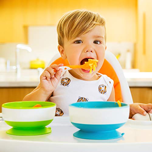 Munchkin Stay Put Suction Bowls For Babies And Toddlers, 3 Pack, Blue/Green/Yellow, 1 Kilograms #TOP3
