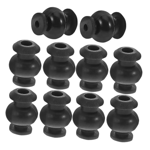 Toyvian 10 Piezas Amortiguador para drones base ponderada para sombrilla voladiza portaherramientas de peinado de silicona almohadillas de taquigrafía en espiral caucho Black