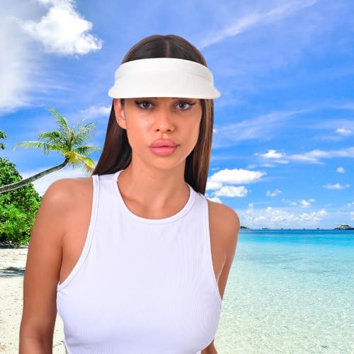 Image of 3 Pieces Clip On Visors Women Men Visor Sun Hats Hat Outdoor Sports Golf Beach Travel Tennis Cap