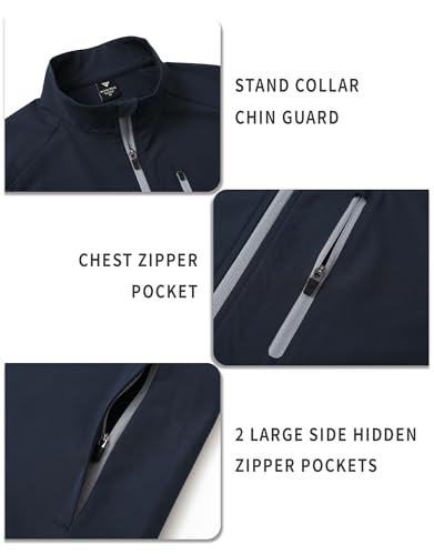 Image of M MAELREG Mens Vests Outerwear Windproof Lightweight Softshell Vests Zip Pockets Sports Sleeveless Jacket Golf Vests for Men