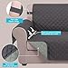 U-NICE HOME Large Sofa Cover Reversible Couch Cover for Dogs with Elastic Straps Water Resistant Furniture Protector for Pets Couch Cover for 4 Cushion Couch (Oversized Sofa, Dark Grey/Light Grey)
