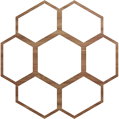 Image of Ekena Millwork 38 inchOD x 13 3 /8 inchID x 3 /8 inchT Florin Wood Fretwork Pierced Ceiling Medallion, Walnut