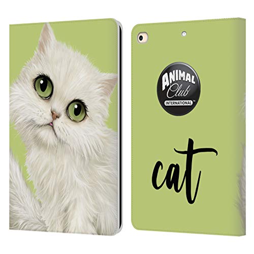 Head Case Designs Officially Licensed Animal Club International British Shorthair Faces Leather Wallet Case Compatible with Apple iPad 9.7 2017 / iPad 9.7 2018