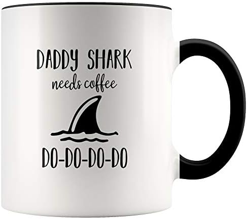 YouNique DesignsDaddy Shark Mug 11 Ounce Daddy Shark Coffee Cup