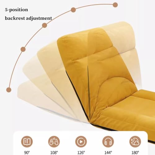 Fauteuil de sol pliable rose avec dossier réglable 5 positions - 5