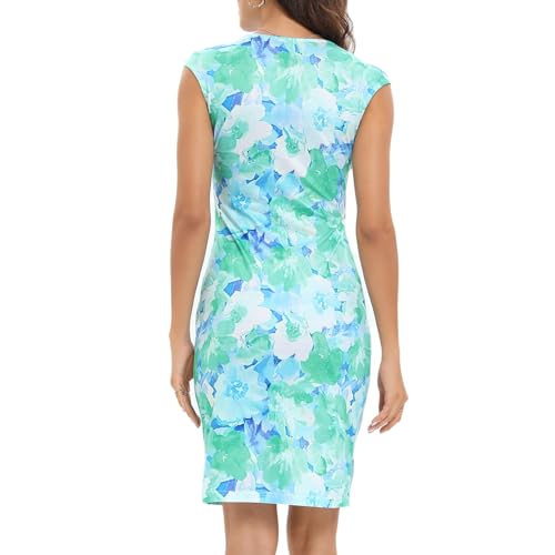 Image of Gabefine Wrap Dresses for Women 2025 Summer Casual Sleeveless Bodycon Formal V Neck Dress Elegant Evening Party Dresses