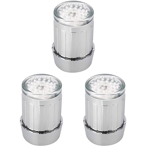 Lurrose 3 Pièces Aérateur De Robinet Lumineux Led Robinet Lumière Lustre Led à Changement De Couleur De Température Plastique
