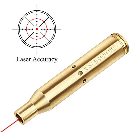 Ezshoot For 30-06 25-06 And 270 Bore Sight Laser Red Dot Cartridge Boresighter With 3 Batteries #TOP3