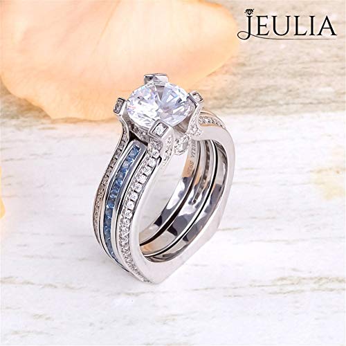 Jeulia Diamond Band Rings For Women Cz Sterling Silver Interchangeable Ring Sets Wedding Engagement Anniversary Promise Ring Bridal Sets #TOP3