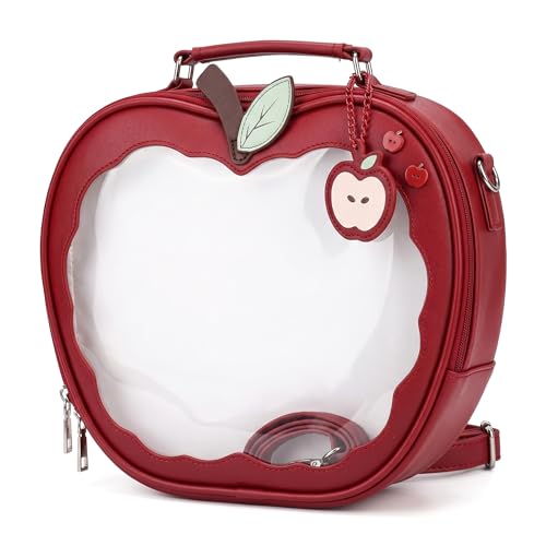 Sac Ita rouge sac à dos modulable en forme de pomme avec pochette à pins amovible
