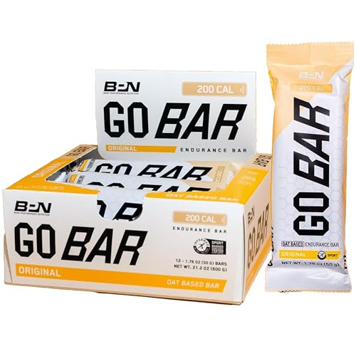 Bare Performance Nutrition BPN Go Bar, Oat Based Endurance Training Bar 36g of Carbohydrates and 200 Calories Per Bar, 12 Bars Per Box, Original Oat