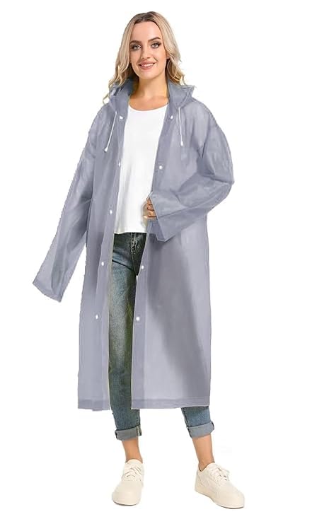 Image of Unisex Adults EVA Waterproof Rain Coat 1Pc