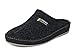Produktbild SCHAWOS Herren Filz Hausschuh 6030 mit Fußbett Feste Sohle rutschhemmend (Schwarz, 43 EU, Numeric_43)