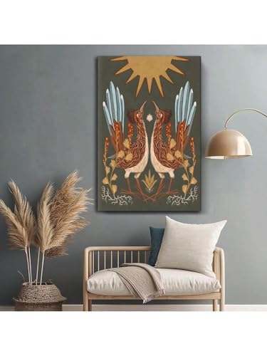 Impression murale chant d'oiseaux jumeaux pour une maison apaisante - 2