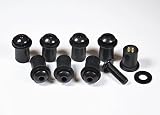Bike Boltz Black Universal Motorcycle Wellnut Bolt Kit - Windscreen Installation Kit for Honda Suzuk