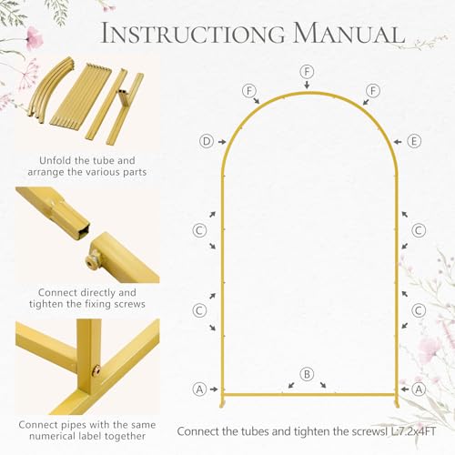 2 Pack Arch Backdrop Stand (7.2FT/6FT), Metal Arch Frame Stand with Cover by bbteroiu - Used condition - Image 6