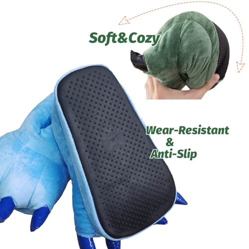 acdiac Unisex Soft Monster Claw Slippers Fun Dino Slippers Animal Paw Shoes For Men Women Boy Girl With Home Halloween Party Cosply Costume Footwear4