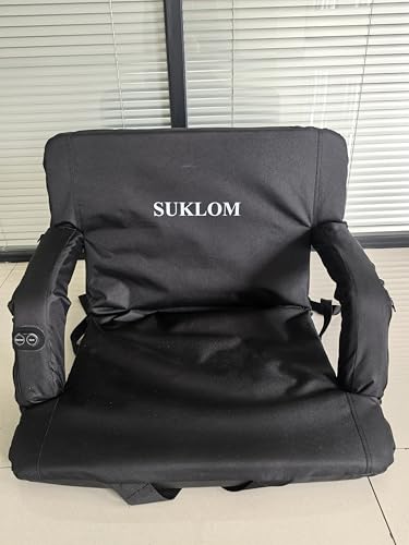 SUKLOM Heated Stadium Seat for Bleachers with Back Support