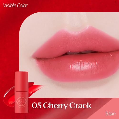 Image of ETUDE Dear Darling Peel Off Lip Stain (Cherry Crack) - Teen girl gifts, Hydrating Hydrogel Tint, Fruity scent, Long Lasting & Waterproof, High Pigment, Easy Peel Off, All‑Day Color Lip Tattoo
