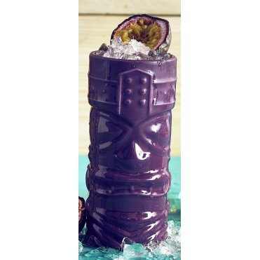 Purple Tiki Cocktail Hiball Glass 14oz, Pack of 4
