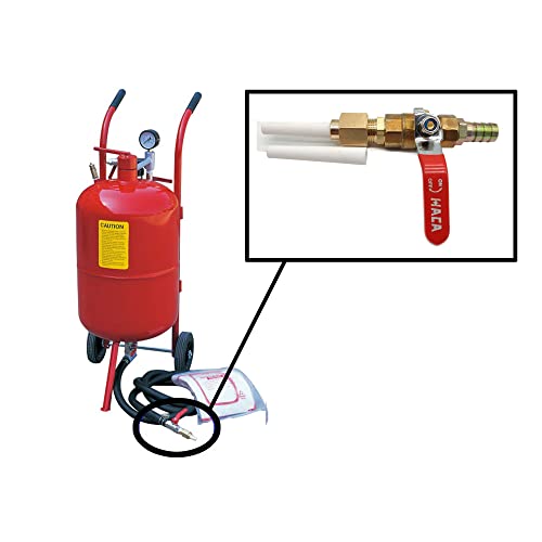 Image of Ceramic Sandblasting Gun Assembly: Nozzle Tip (1 /8 inch ID) 2Pcs Nozzles | Brass Ball Valve and Connector 2Pcs Grinding Nozzle Tip Replacement,Valve Type Sandblaster Gun Red