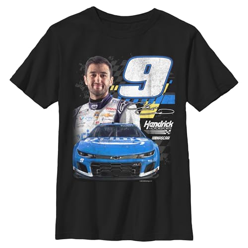 Fifth Sun Boy's Hendrick Motorsports Chase Elliott Racing Car 9 Photo T-Shirt - Black - Large