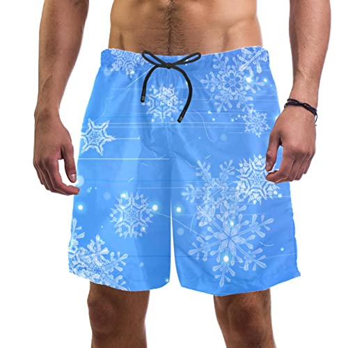 Maillots de bain hommes JDEZ à motif flocons de neige pour la plage