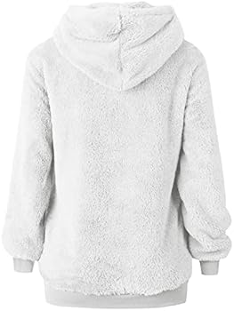 Vrouwen Effen Kleur Sweatershirt Hooded Warme Trui Wol Pluche Jas Rits Top Vrouw Winter Jas, Grijs, 3XL