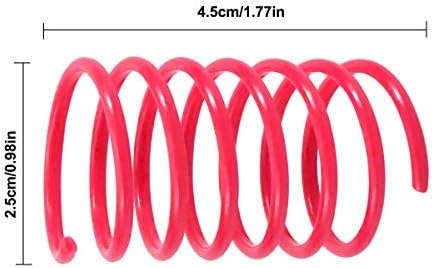 NATUCE 12 sztuk interaktywnych zabawek dla kotów, kolorowa sprężyna dla kota, plastikowe sprężyny, trwałe, interaktywne zabawki dla kotów, zwierząt domowych, nowość prezent, czyszczenie zębów