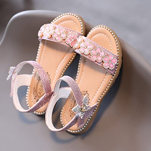 Girls Sandals Girls Princess Shoes Casual Shoes Sandals Shoes Baby Toddler Kids Baby Shoes (Pink, 10-10.5 Years)4