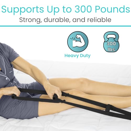 Vive Bed Ladder Assist - Pull Up Assist Device with Handle Strap - Rope Ladder Caddie Helper - Sitting, Sit Up Hoist for Elderly, Senior, Injury Recovery Patient, Pregnant, Handicap - Padded Hand Grip