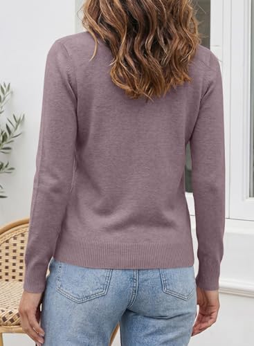 Image of SHEWIN Womens Sweaters 2026 Casual Crewneck Long Sleeve Lightweight Knit Pullover Sweater Tops Fall Clothes