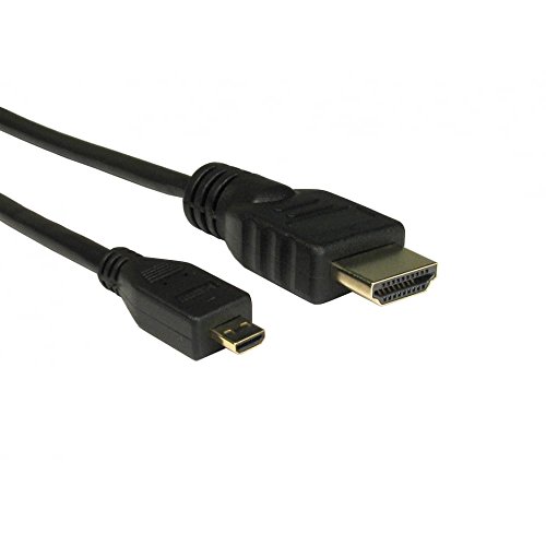 rhinocables Micro HDMI to HDMI, High speed 4K supports ethernet with gold contacts, for use with camera camcorder, laptop